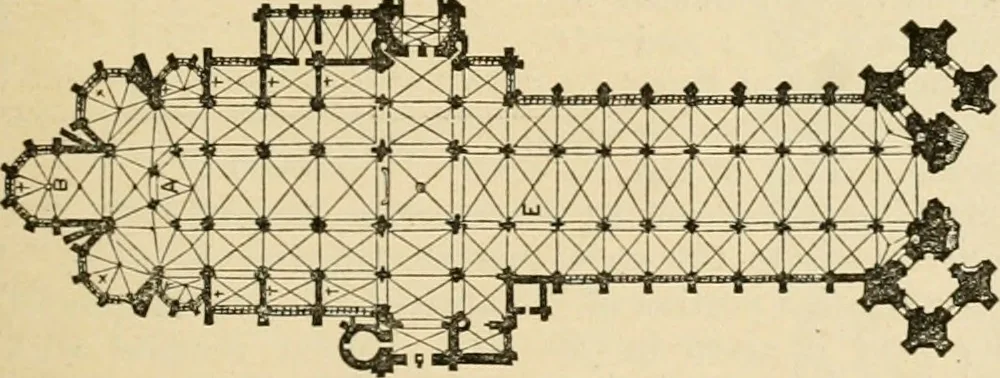 An illustration from An encyclopaedia of architecture, historical, theoretical, & practical. New ed., rev., portions rewritten, and with additions by Wyatt Papworth, 1888, leaf 258