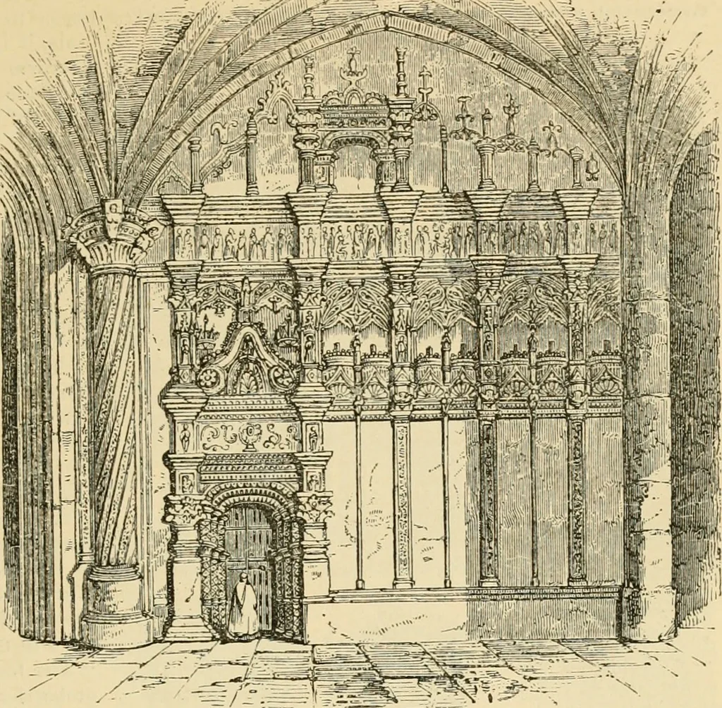An illustration from An encyclopaedia of architecture, historical, theoretical, & practical. New ed., rev., portions rewritten, and with additions by Wyatt Papworth, 1888, leaf 260