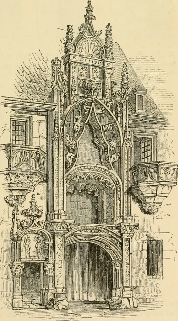 An illustration from An encyclopaedia of architecture, historical, theoretical, & practical. New ed., rev., portions rewritten, and with additions by Wyatt Papworth, 1888, leaf 260