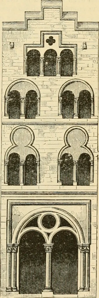An illustration from An encyclopaedia of architecture, historical, theoretical, & practical. New ed., rev., portions rewritten, and with additions by Wyatt Papworth, 1888, leaf 272