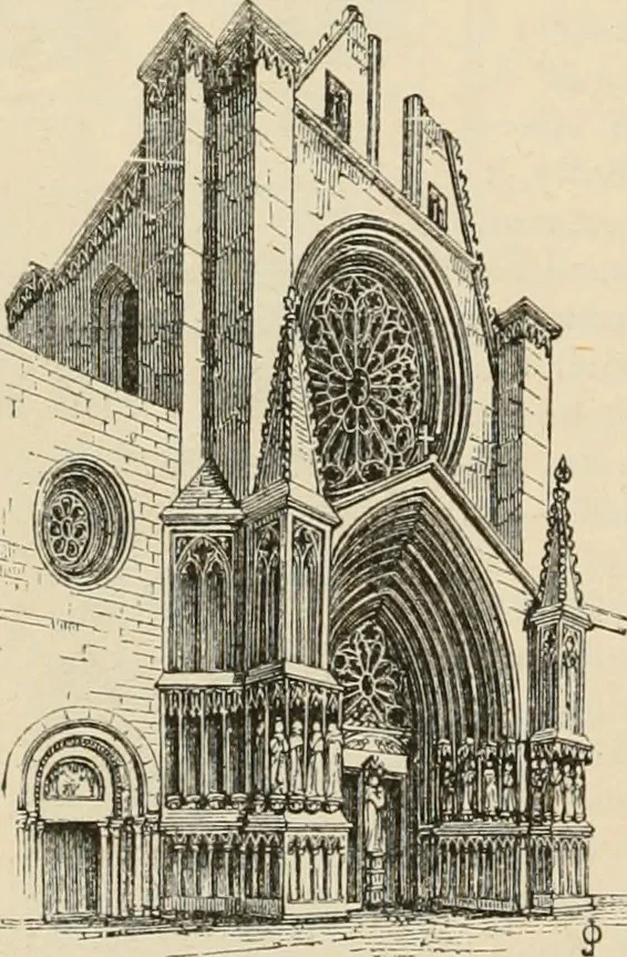An illustration from An encyclopaedia of architecture, historical, theoretical, & practical. New ed., rev., portions rewritten, and with additions by Wyatt Papworth, 1888, leaf 273