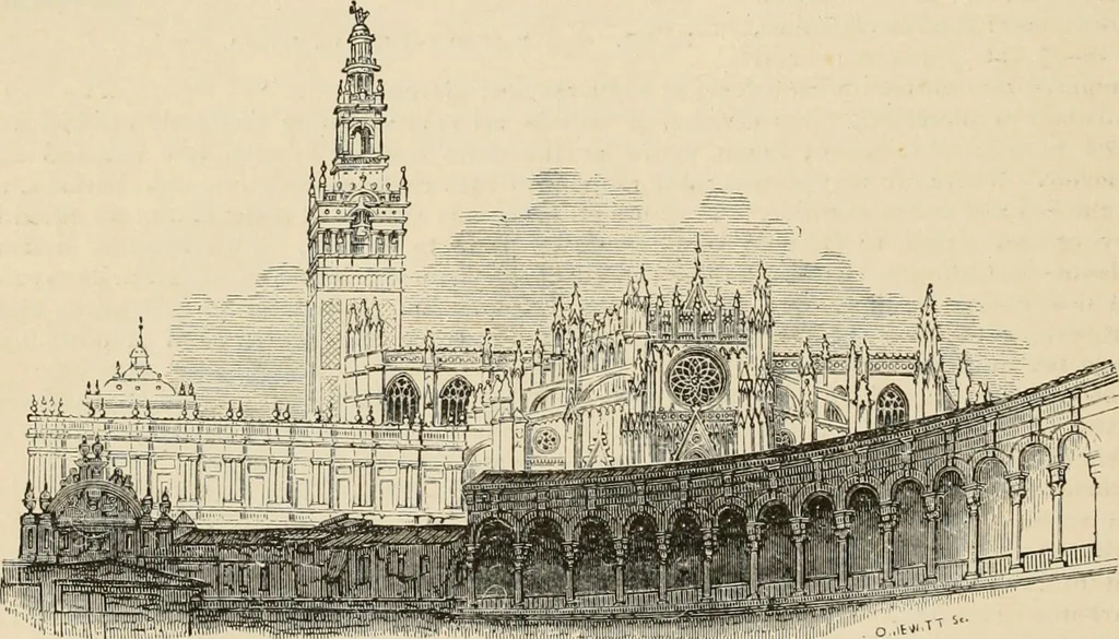 An illustration from An encyclopaedia of architecture, historical, theoretical, & practical. New ed., rev., portions rewritten, and with additions by Wyatt Papworth, 1888, leaf 275