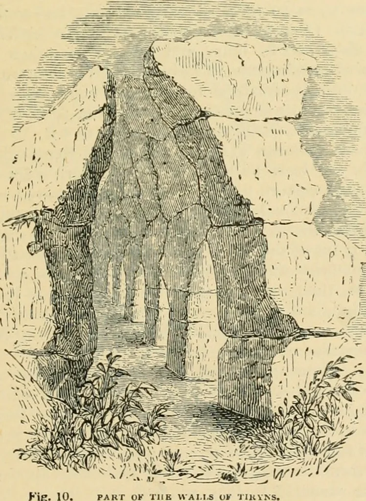 An illustration from An encyclopaedia of architecture, historical, theoretical, & practical. New ed., rev., portions rewritten, and with additions by Wyatt Papworth, 1888, leaf 32