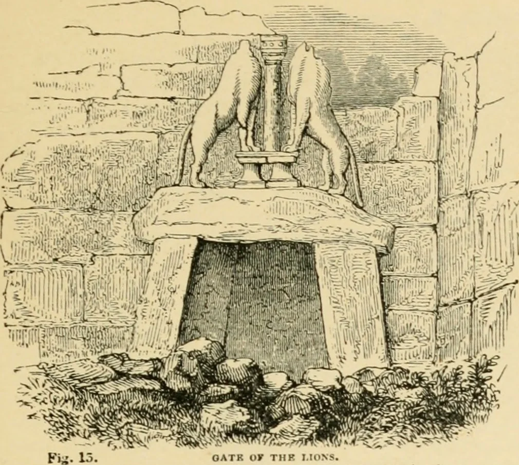 An illustration from An encyclopaedia of architecture, historical, theoretical, & practical. New ed., rev., portions rewritten, and with additions by Wyatt Papworth, 1888, leaf 34