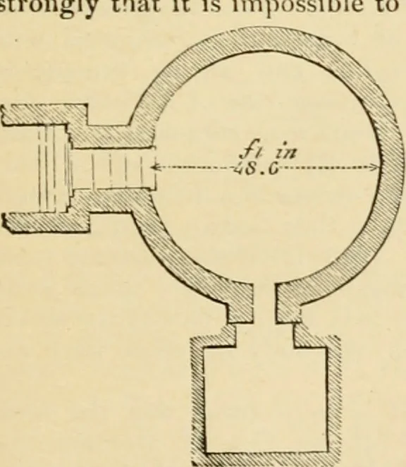 An illustration from An encyclopaedia of architecture, historical, theoretical, & practical. New ed., rev., portions rewritten, and with additions by Wyatt Papworth, 1888, leaf 34