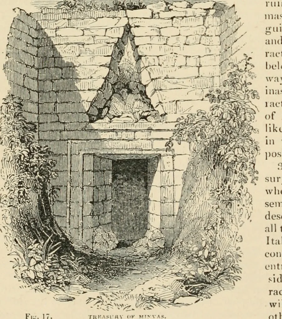 An illustration from An encyclopaedia of architecture, historical, theoretical, & practical. New ed., rev., portions rewritten, and with additions by Wyatt Papworth, 1888, leaf 35