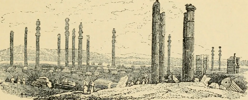 An illustration from An encyclopaedia of architecture, historical, theoretical, & practical. New ed., rev., portions rewritten, and with additions by Wyatt Papworth, 1888, leaf 40