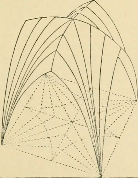 An illustration from An encyclopaedia of architecture, historical, theoretical, & practical. New ed., rev., portions rewritten, and with additions by Wyatt Papworth, 1888, leaf 410