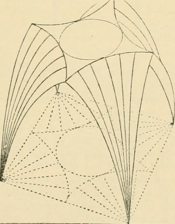 An illustration from An encyclopaedia of architecture, historical, theoretical, & practical. New ed., rev., portions rewritten, and with additions by Wyatt Papworth, 1888, leaf 410