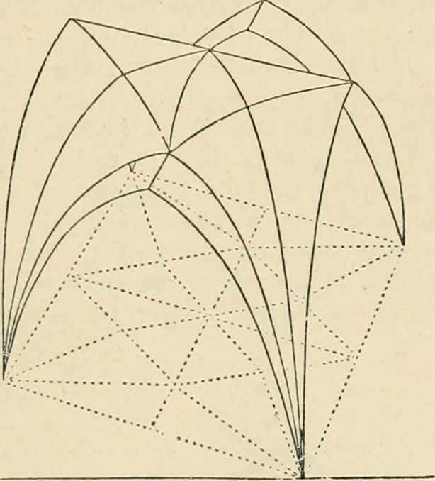 An illustration from An encyclopaedia of architecture, historical, theoretical, & practical. New ed., rev., portions rewritten, and with additions by Wyatt Papworth, 1888, leaf 411