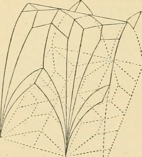 An illustration from An encyclopaedia of architecture, historical, theoretical, & practical. New ed., rev., portions rewritten, and with additions by Wyatt Papworth, 1888, leaf 412