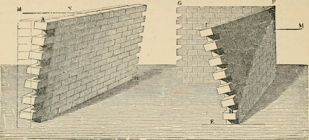 An illustration from An encyclopaedia of architecture, historical, theoretical, & practical. New ed., rev., portions rewritten, and with additions by Wyatt Papworth, 1888, leaf 419