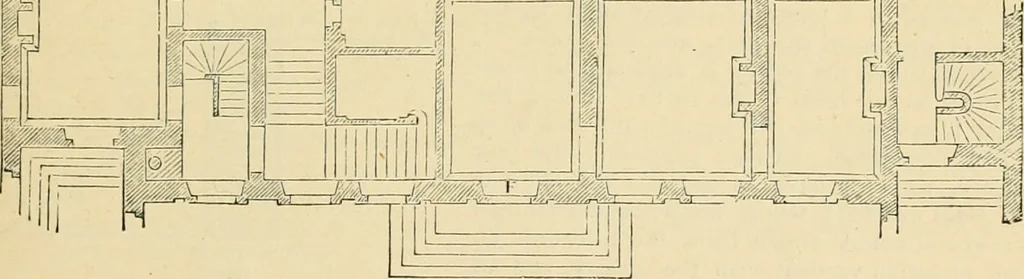 An illustration from An encyclopaedia of architecture, historical, theoretical, & practical. New ed., rev., portions rewritten, and with additions by Wyatt Papworth, 1888, leaf 426