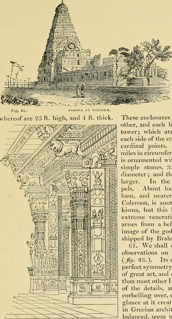 An illustration from An encyclopaedia of architecture, historical, theoretical, & practical. New ed., rev., portions rewritten, and with additions by Wyatt Papworth, 1888, leaf 50
