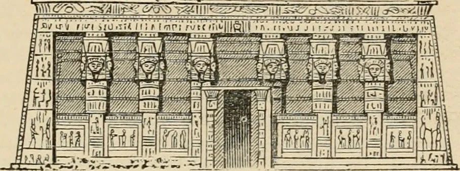 An illustration from An encyclopaedia of architecture, historical, theoretical, & practical. New ed., rev., portions rewritten, and with additions by Wyatt Papworth, 1888, leaf 63