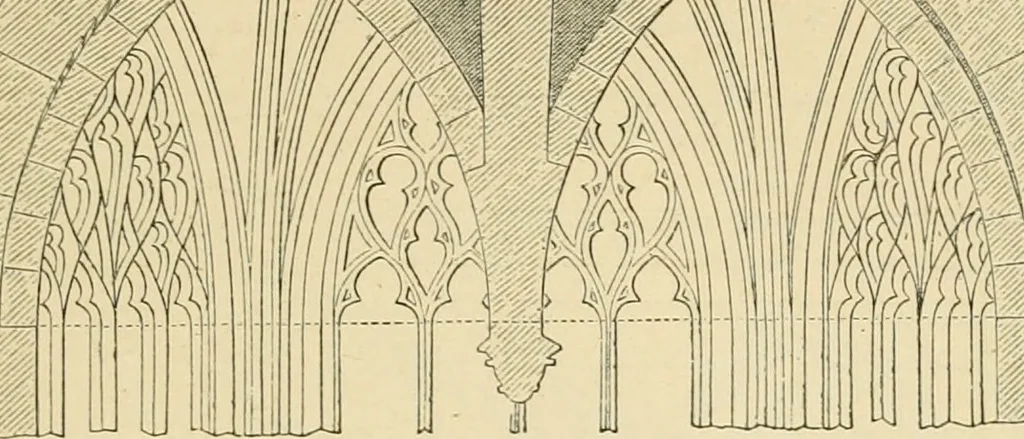 An illustration from An encyclopaedia of architecture, historical, theoretical, & practical. New ed., rev., portions rewritten, and with additions by Wyatt Papworth, 1888, leaf 632