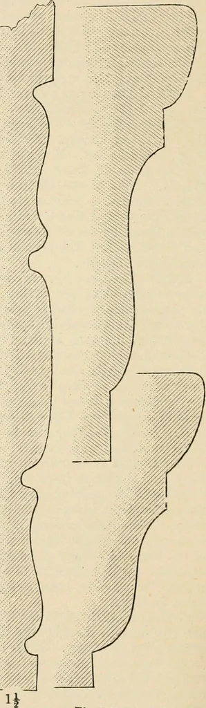 An illustration from An encyclopaedia of architecture, historical, theoretical, & practical. New ed., rev., portions rewritten, and with additions by Wyatt Papworth, 1888, leaf 635