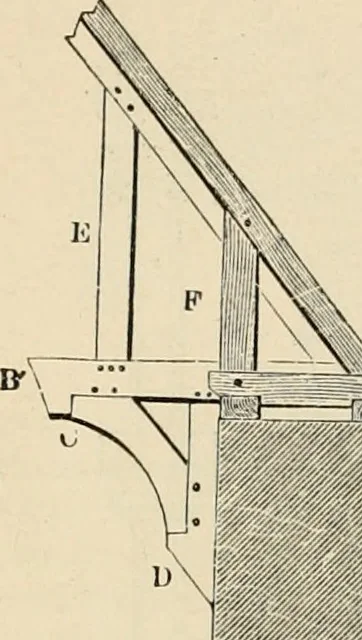 An illustration from An encyclopaedia of architecture, historical, theoretical, & practical. New ed., rev., portions rewritten, and with additions by Wyatt Papworth, 1888, leaf 655