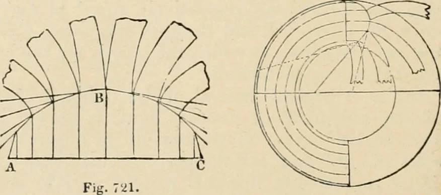 An illustration from An encyclopaedia of architecture, historical, theoretical, & practical. New ed., rev., portions rewritten, and with additions by Wyatt Papworth, 1888, leaf 665