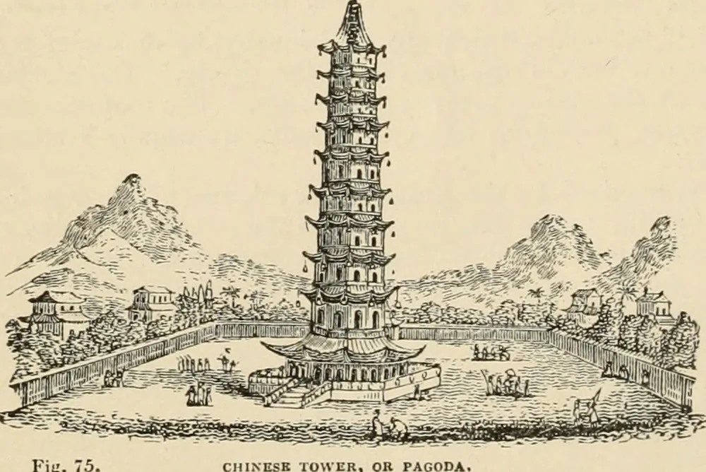 An illustration from An encyclopaedia of architecture, historical, theoretical, & practical. New ed., rev., portions rewritten, and with additions by Wyatt Papworth, 1888, leaf 67