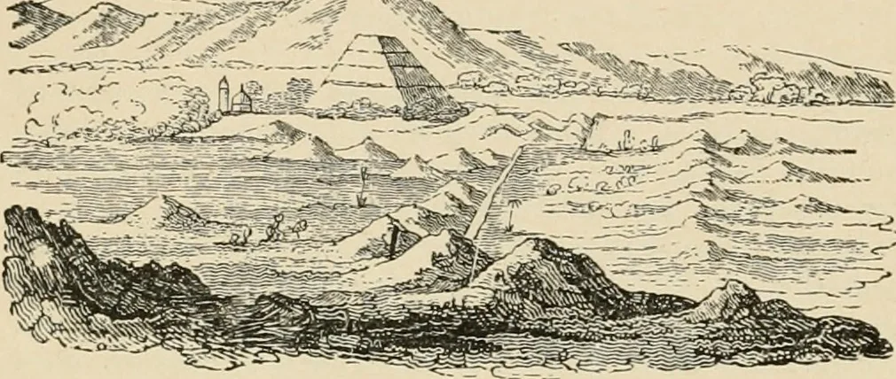 An illustration from An encyclopaedia of architecture, historical, theoretical, & practical. New ed., rev., portions rewritten, and with additions by Wyatt Papworth, 1888, leaf 69