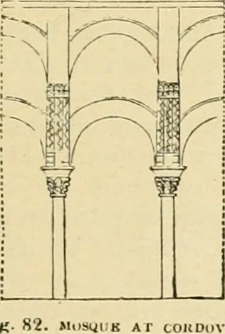 An illustration from An encyclopaedia of architecture, historical, theoretical, & practical. New ed., rev., portions rewritten, and with additions by Wyatt Papworth, 1888, leaf 74