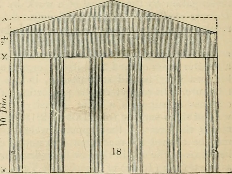 An illustration from An encyclopaedia of architecture, historical, theoretical, & practical. New ed., rev., portions rewritten, and with additions by Wyatt Papworth, 1888, leaf 867