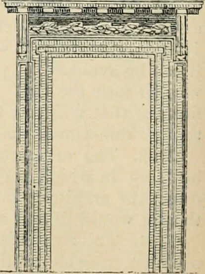 An illustration from An encyclopaedia of architecture, historical, theoretical, & practical. New ed., rev., portions rewritten, and with additions by Wyatt Papworth, 1888, leaf 935