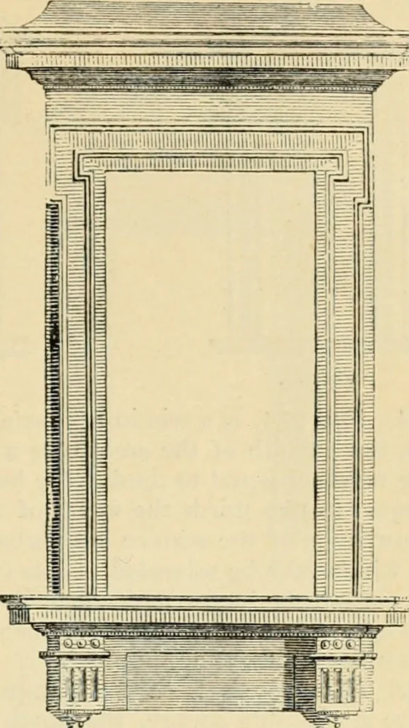 An illustration from An encyclopaedia of architecture, historical, theoretical, & practical. New ed., rev., portions rewritten, and with additions by Wyatt Papworth, 1888, leaf 940
