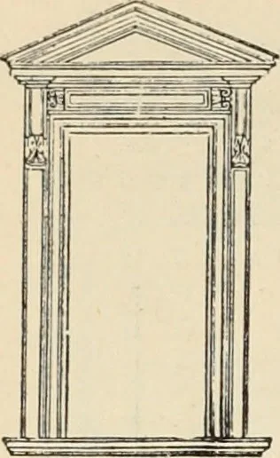 An illustration from An encyclopaedia of architecture, historical, theoretical, & practical. New ed., rev., portions rewritten, and with additions by Wyatt Papworth, 1888, leaf 941