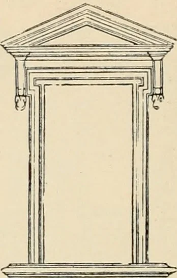 An illustration from An encyclopaedia of architecture, historical, theoretical, & practical. New ed., rev., portions rewritten, and with additions by Wyatt Papworth, 1888, leaf 941