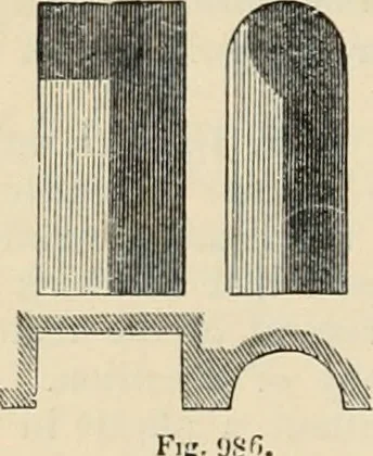 An illustration from An encyclopaedia of architecture, historical, theoretical, & practical. New ed., rev., portions rewritten, and with additions by Wyatt Papworth, 1888, leaf 945