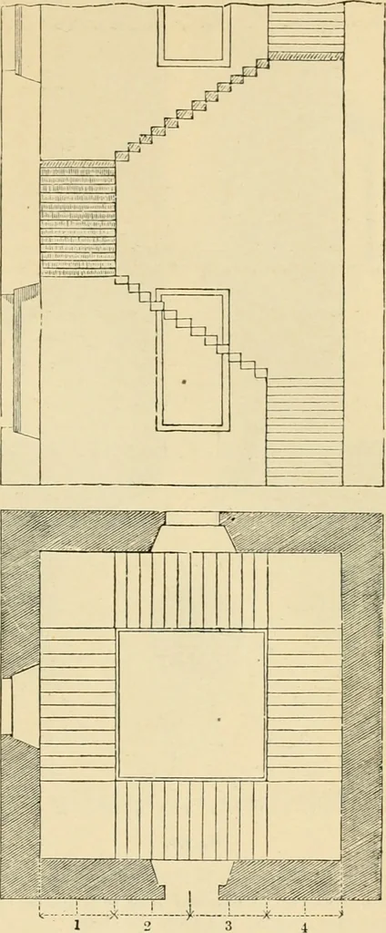An illustration from An encyclopaedia of architecture, historical, theoretical, & practical. New ed., rev., portions rewritten, and with additions by Wyatt Papworth, 1888, leaf 950