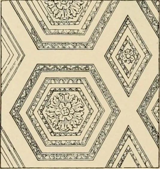 An illustration from An encyclopaedia of architecture, historical, theoretical, & practical. New ed., rev., portions rewritten, and with additions by Wyatt Papworth, 1888, leaf 953