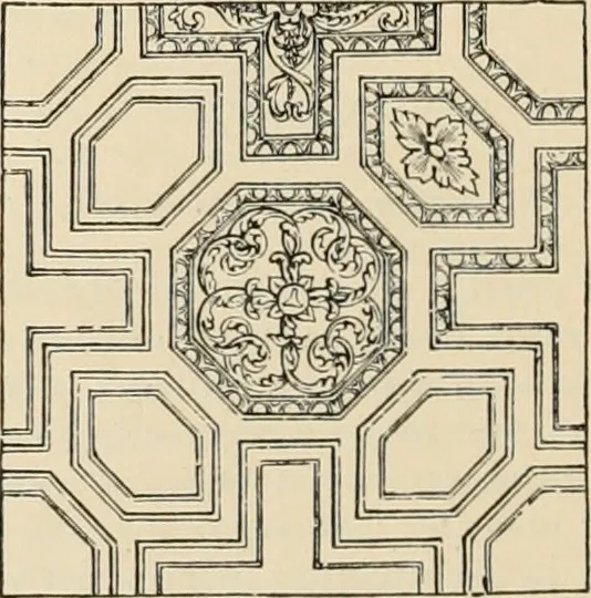 An illustration from An encyclopaedia of architecture, historical, theoretical, & practical. New ed., rev., portions rewritten, and with additions by Wyatt Papworth, 1888, leaf 953