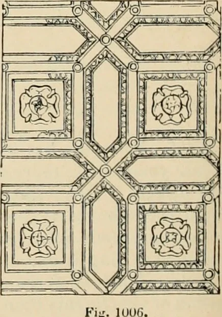 An illustration from An encyclopaedia of architecture, historical, theoretical, & practical. New ed., rev., portions rewritten, and with additions by Wyatt Papworth, 1888, leaf 953