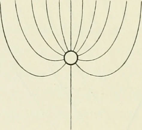 An illustration from The mathematical theory of electricity and magnetism, 1911, leaf 71