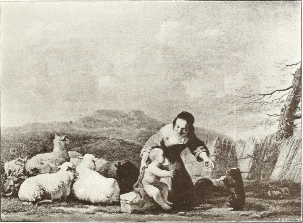 An illustration from Illustrated catalogue of 300 paintings by old masters of the Dutch, Flemish, Italian, French and English schools : being some of the part principal pictures which have at various times formed part of the Sedelmeyer Gallery, 1898, leaf 102