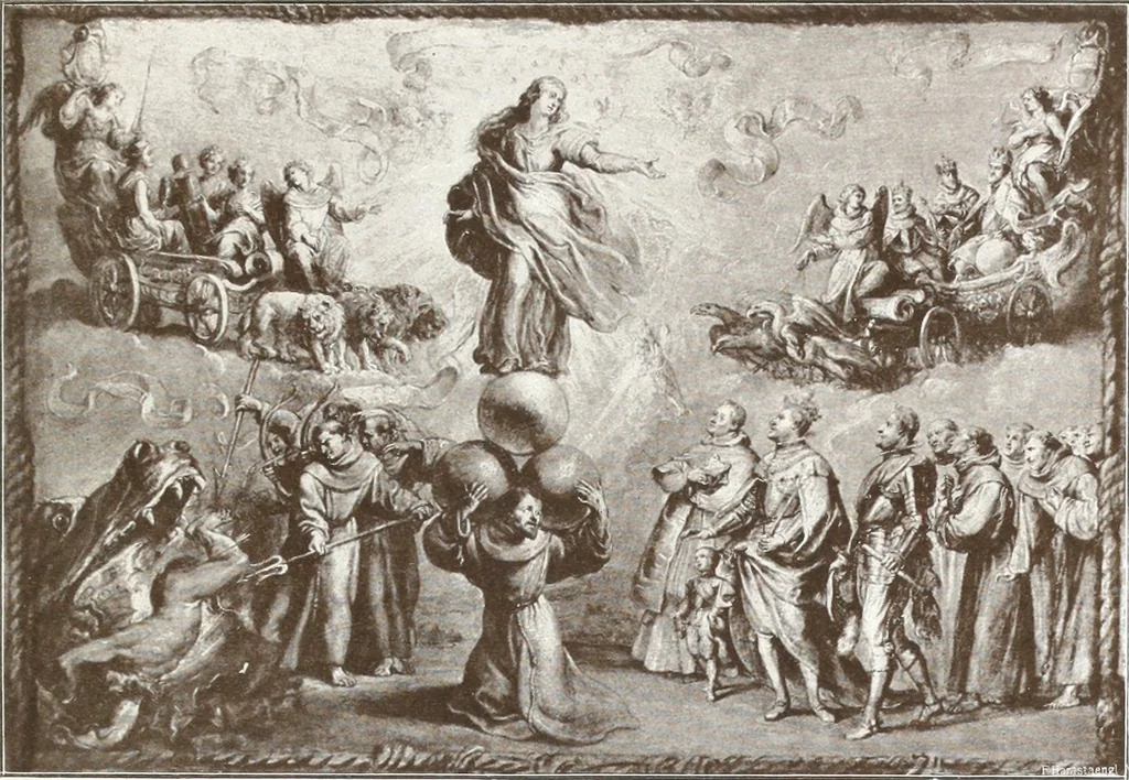 An illustration from Illustrated catalogue of 300 paintings by old masters of the Dutch, Flemish, Italian, French and English schools : being some of the part principal pictures which have at various times formed part of the Sedelmeyer Gallery, 1898, leaf 204
