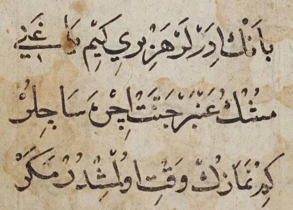 An illustration from Mevlūd., leaf 107