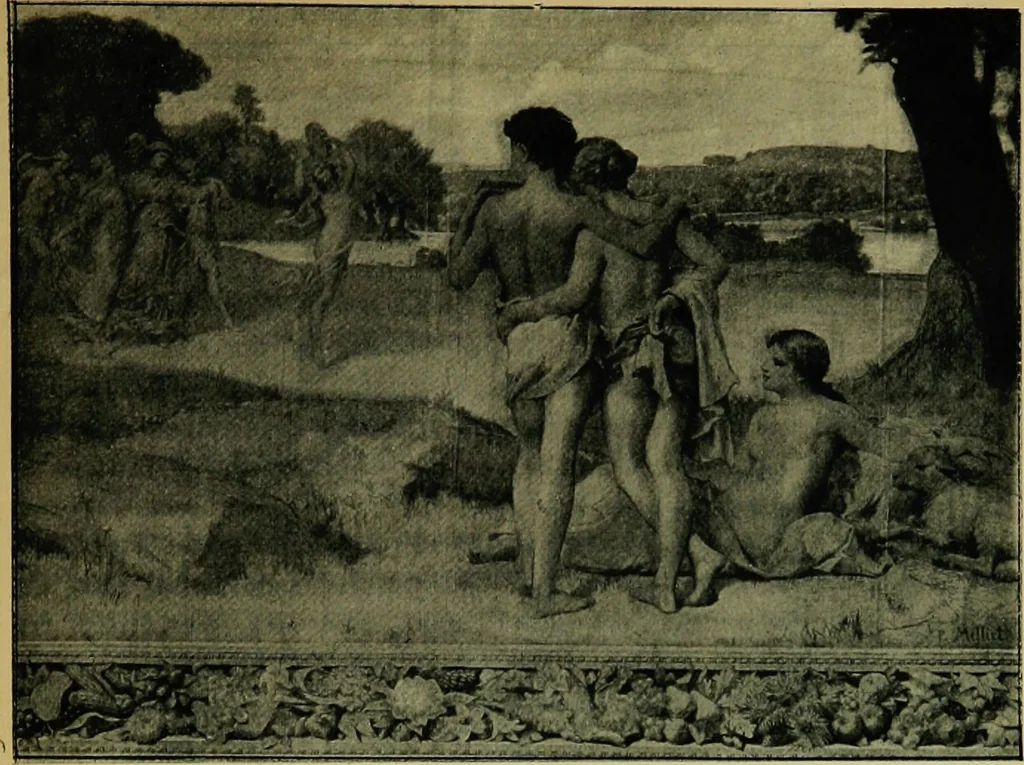 An illustration from La dégénérescence bachique et la névrose religieuse dans l'antiquité. Études medico-psychologiques, tirées des chefs-d'œuvre de la poésie, de l'histoire et de la philosophie, la Bible, Homère ... etc, 1901, leaf 248