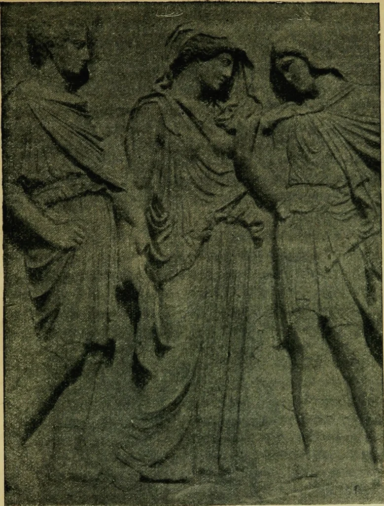 An illustration from La dégénérescence bachique et la névrose religieuse dans l'antiquité. Études medico-psychologiques, tirées des chefs-d'œuvre de la poésie, de l'histoire et de la philosophie, la Bible, Homère ... etc, 1901, leaf 52
