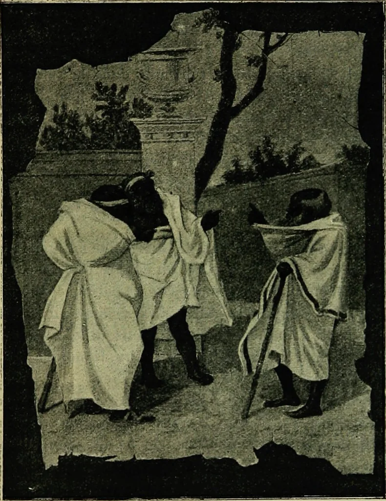 An illustration from La dégénérescence bachique et la névrose religieuse dans l'antiquité. Études medico-psychologiques, tirées des chefs-d'œuvre de la poésie, de l'histoire et de la philosophie, la Bible, Homère ... etc, 1901, leaf 82