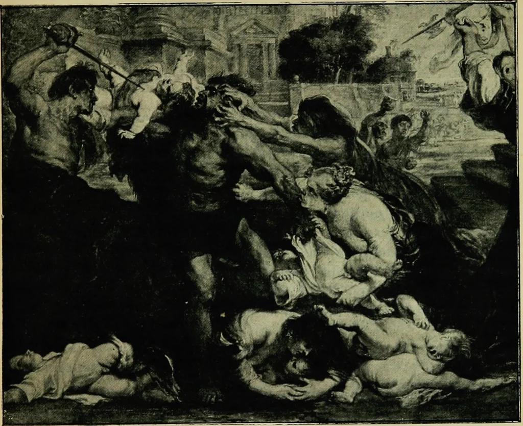 An illustration from La dégénérescence bachique et la névrose religieuse dans l'antiquité. Études medico-psychologiques, tirées des chefs-d'œuvre de la poésie, de l'histoire et de la philosophie, la Bible, Homère ... etc, 1901, leaf 94