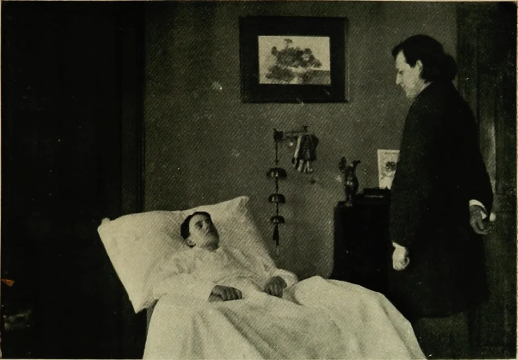 An illustration from Is man a free agent? The law of suggestion, including hypnosis, what and why it is, and how to induce it, the law of nature, mind, heredity, etc, 1902, leaf 110