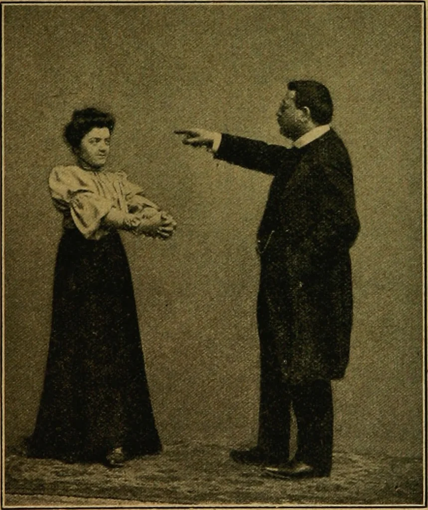 An illustration from Lehrbuch des Hypnotismus, zur praktischen Ausbildung unter besonderer Berücksichtigung der suggestiven Heilkunde, 1906, leaf 34