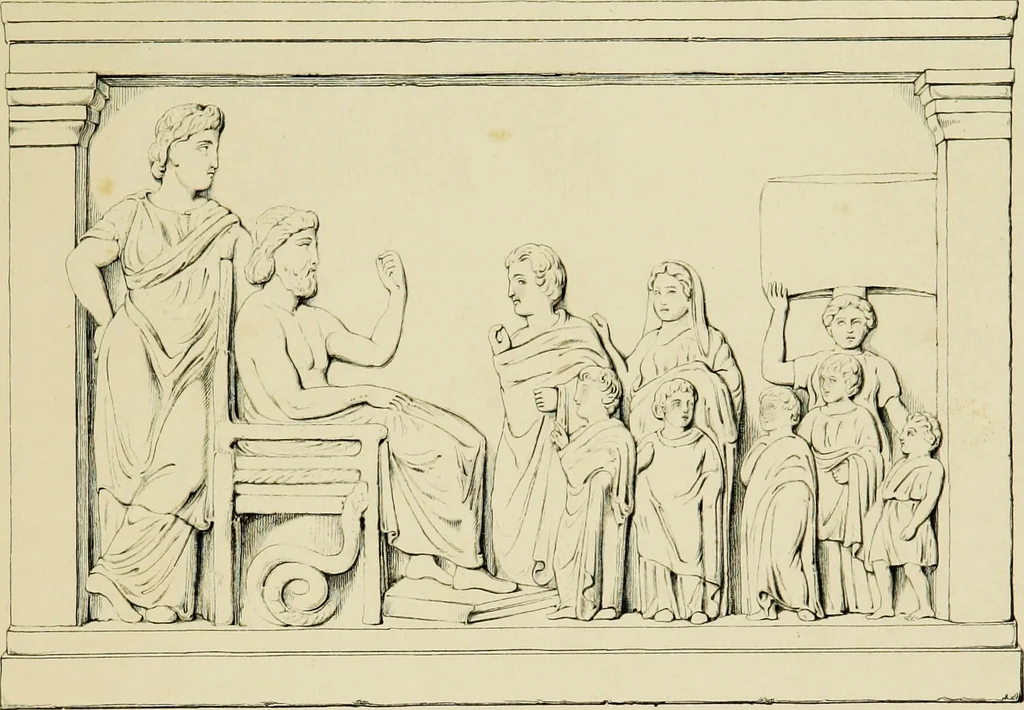 An illustration from Asklepios und die Asklepiaden, 1846, leaf 100