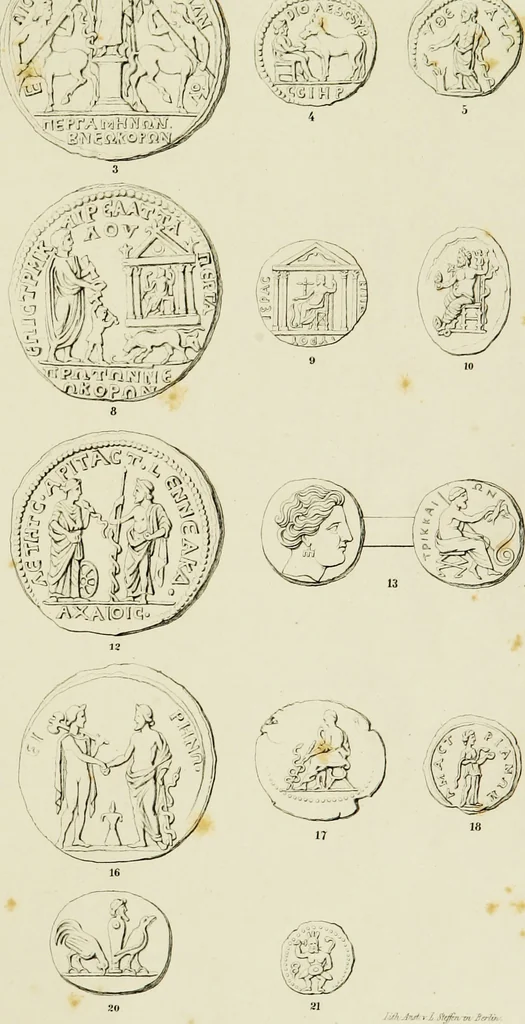 An illustration from Asklepios und die Asklepiaden, 1846, leaf 94