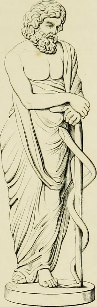 An illustration from Asklepios und die Asklepiaden, 1846, leaf 98