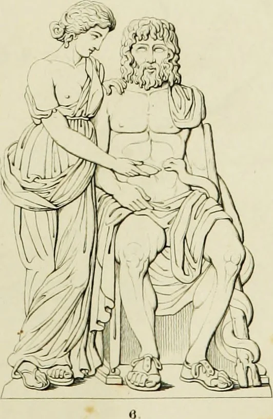 An illustration from Asklepios und die Asklepiaden, 1846, leaf 98